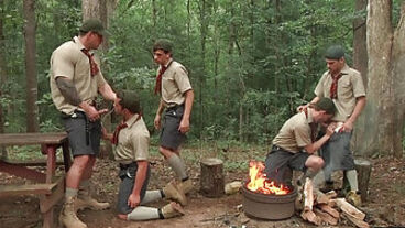 Scout Boys Have Orgy By The Fire