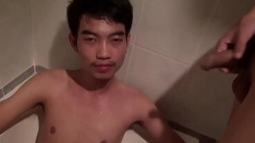 Facializing asians pee