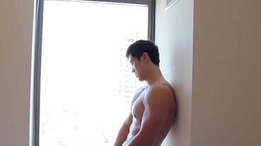 Athletic Asian Peter Le Masturbates Big Dick Solo