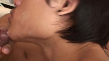 Barebacking asian twink pisses on doctor