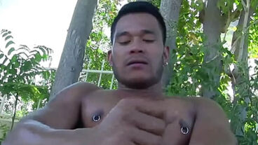 Tattooed Asian Trevor Northman Jerks Off Solo