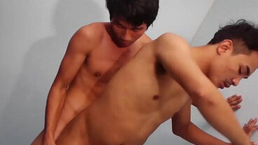 Asians Ray and Nick Piss and Bareback